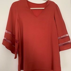 Deep orange blouse